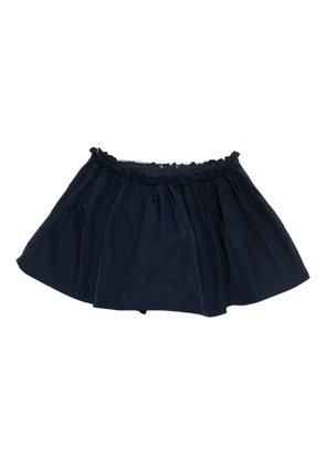 SHUSHU/TONG floral-waist mini skirt - Blue