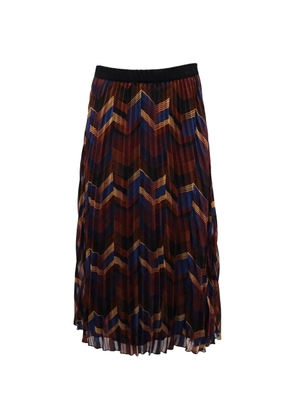 Ba&Sh zig-zag print pleated skirt - Red