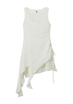 b+ab asymmetric layered dress - White