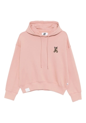 izzue logo-embroidered hoodie - Pink