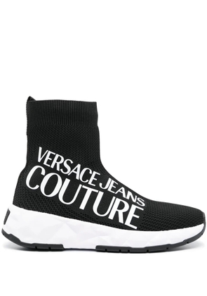 Versace Jeans Couture logo-print sock sneakers - Black
