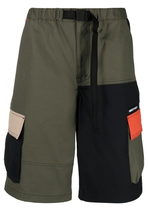 AMBUSH colour-block cargo shorts - Green