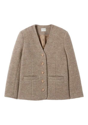 Claudie Pierlot button-down V-neck jacket - Neutrals