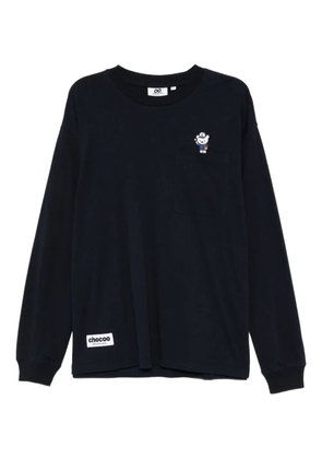 CHOCOOLATE bear-embroidered T-shirt - Blue