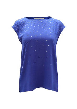 Michael Kors Vintage crystal-embellished sleeveless blouse - Blue