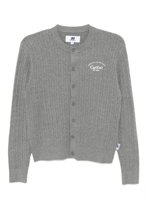 CHOCOOLATE logo-embroidered cardigan - Grey