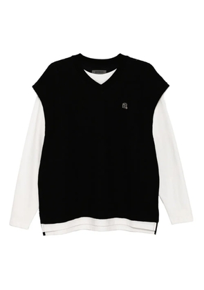 Musium Div. layered details T-shirt - Black
