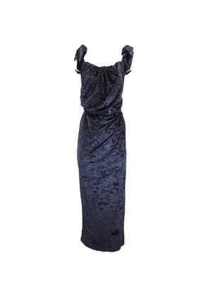 Jacquemus Pre-Owned asymmetric draped dress - Blue