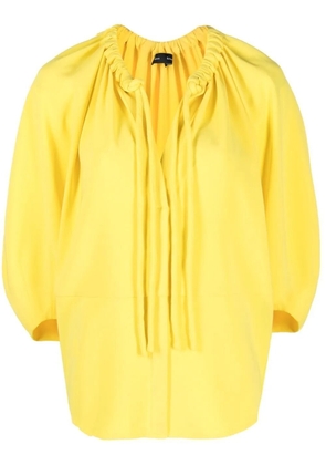Proenza Schouler gathered-detail tie-fastening blouse - Yellow