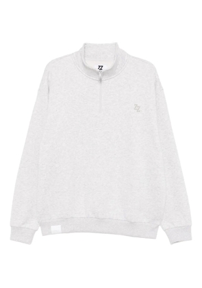 izzue logo embroidered sweater - Grey