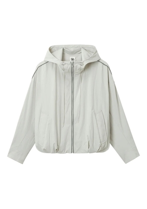 b+ab hooded piped-trim jacket - Grey