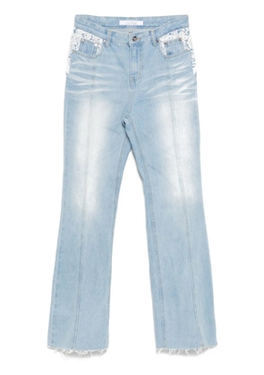 Rokh Lace detailing jeans - Blue