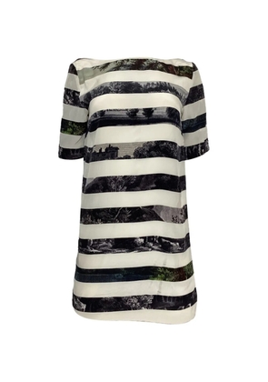 Dries Van Noten Pre-Owned striped-pattern landscape dress - White