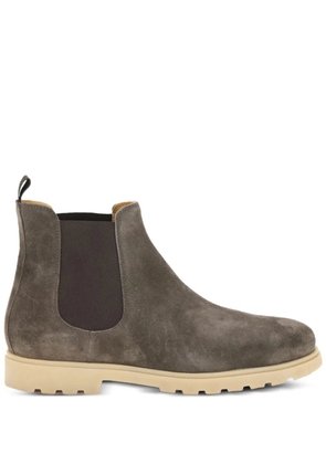 Kiton elastic-panel suede boots - Grey
