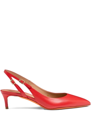 Santoni buckle leather pumps - Red