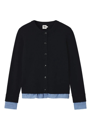 b+ab crew-neck button-fastening cardigan - Blue
