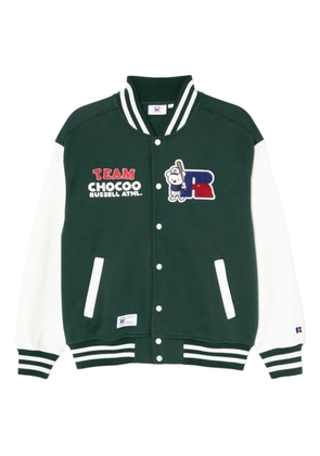 CHOCOOLATE x Russell Athletic bear-embroidered jacket - Green