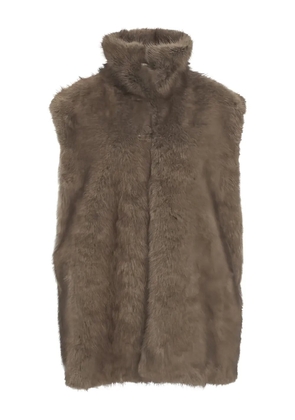 LIU JO turtleneck sleeveless gilet - Brown