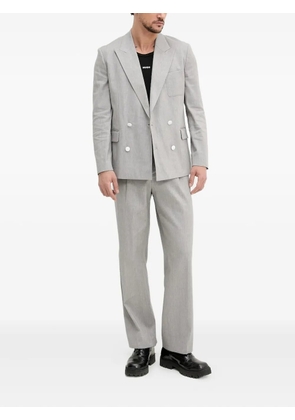 HUGO textured double-breasted suit - Grey