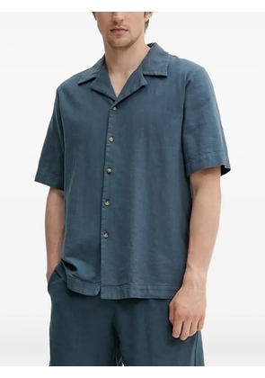 Won Hundred revere-collar short-sleeve shirt - Blue