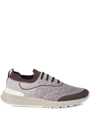 Brunello Cucinelli knitted sneakers - Brown