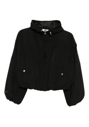 izzue logo-embroidered jacket - Black