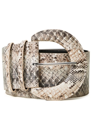 TWINSET snake-print high-waisted belt - Neutrals