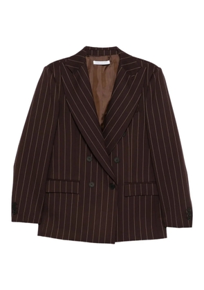 MAR DE MARGARITAS stripe double-breasted blazer - Brown