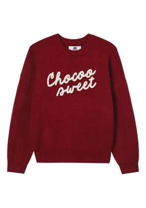 CHOCOOLATE logo-embroidered crew-neck sweater