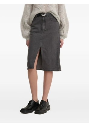 Gestuz cotton A-line skirt - Grey