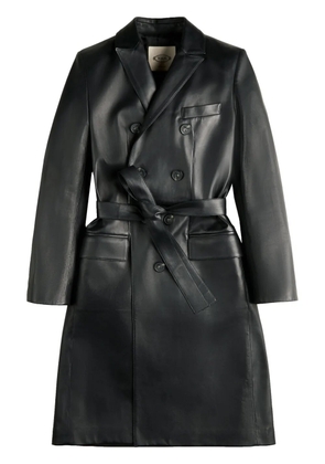 Tod's leather trench coat - Black