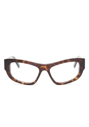 Balenciaga Eyewear tortoiseshell-effect rectangle-frame glasses - Brown