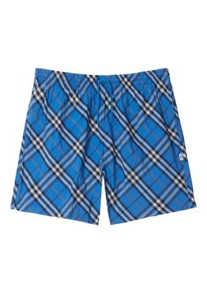 Burberry checked swim shorts - Blue