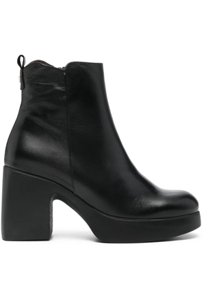 wonders 80mm block-heel ankle boots - Black