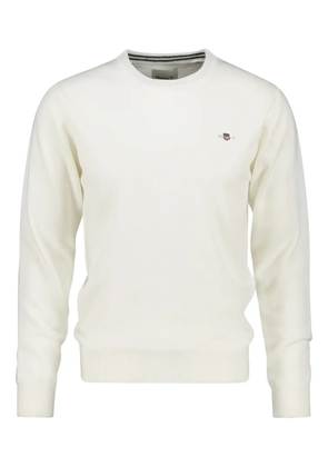 Gant c-neck superfine lambswool sweater - White