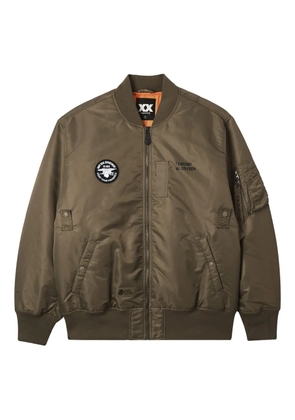 FINGERCROXX patch-detail bomber jacket - Green