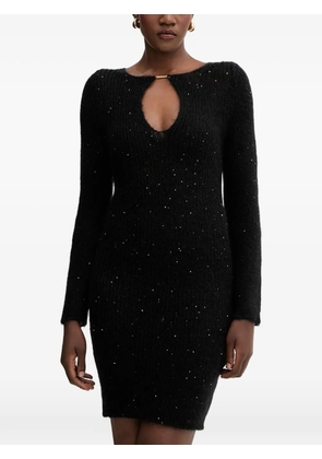 Liviana Conti cutout-detail sequin mini dress - Black