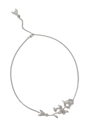 Patrizia Pepe rose-embellished necklace - Silver