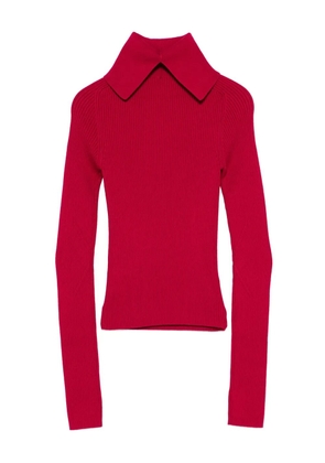 Iceberg ribbed collared top