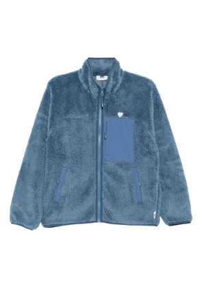CHOCOOLATE logo-plaque fleece jacket - Blue