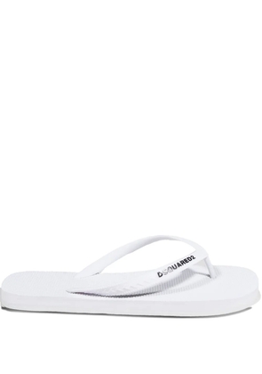 DSQUARED2 branded flip-flops - White