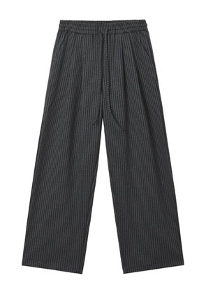 b+ab drawstring-fastening striped trousers - Grey