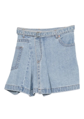 sacai belted denim skirt - Blue