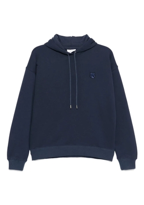 Maison Kitsuné Bold fox head patch hoodie - Blue