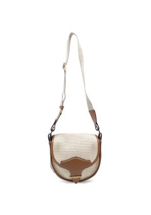 Isabel Marant Vintage Botsy raffia leather-trimmed crossbody bag - Neutrals