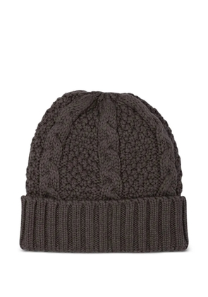 RAKKI cable-knit beanie - Brown