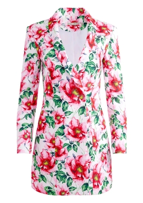 alice + olivia Latoya floral mini blazer dress - White
