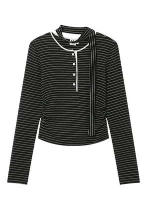 b+ab striped button top - Black