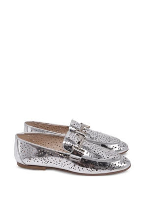 Tod's Vintage metal-hardware loafers - Silver