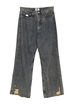 izzue logo-patched jeans - Blue